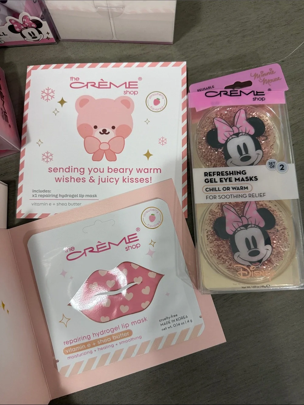 The Crème Shop Disney Minnie Mouse Lot Bundle Set (8) Eye Pads Headband